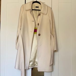 J.Crew cream wool coat size 6